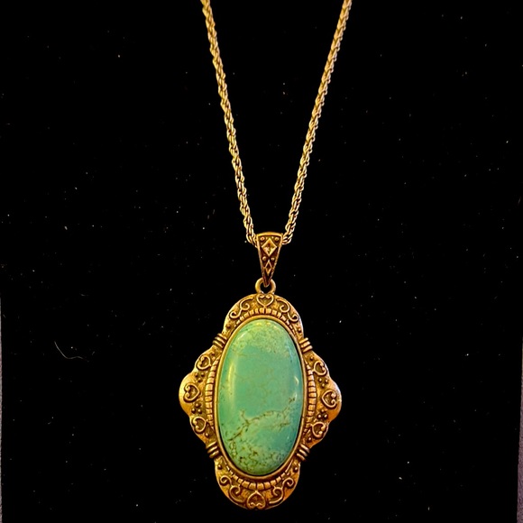 Vintage Silver turquoise necklace. May need cleaning - Picture 11 of 12